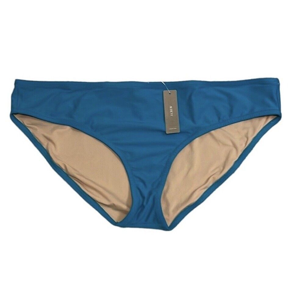 J Crew Bikini Bottom NEW Aqua XXL Style B6804 Lined